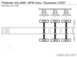 Feldbinder Silo 40M3 / BPW Axles / Discbrakes
