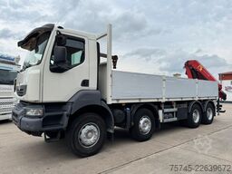 RENAULT KERAX 460 * PRITSCHE * HMF KRAN 10,2N M *8 X 4*
