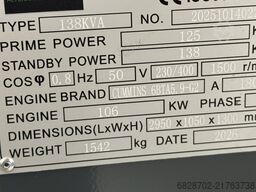 Cummins 6BTA5.9-G2 - Generator 138 kVA