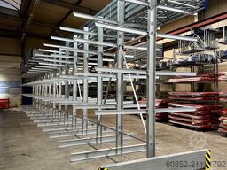 ca. 18,45 lfm Kragarmregal Doppelseitig H:400 cm 500 Kg/Arm