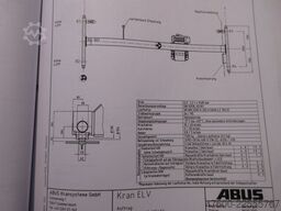 ABUS Hallenkran Brückenkran Kran ELV 3,2 NL 3200Kg Portalkran Kran 9485mm Hub 6m