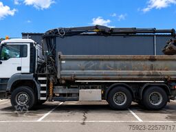 MAN TGS 26.440 6x6 cable system tipper truck with p...