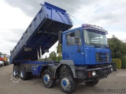 MAN 35.414 8x8 meiller kipper manual diesel pomp