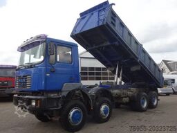MAN 35.414 8x8 meiller kipper manual diesel pomp
