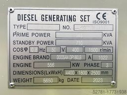 Doosan DP180LB - 710 kVA Generator - DPX 19857