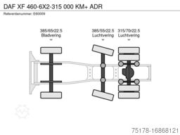 DAF XF 460-6X2-315 000 KM+ ADR