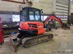Kubota KX057-4 excavator w/ rototilt, cable bucket, tooth