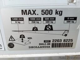 Dhollandia ACHTERSLUITENDE LAADKLEP 500 KG. - 12 VOLT