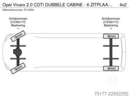 Opel Vivaro 2.0 CDTI DUBBELE CABINE - 6 ZITPLAATSEN