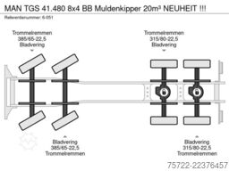MAN TGS 41.480 8x4 BB Muldenkipper 20m³ NEUHEIT !!!