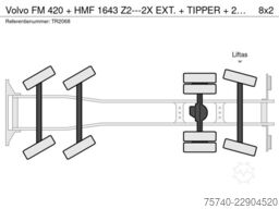 Volvo FM 420 + HMF 1643 Z2---2X EXT. + REMOTE + TIPPE...
