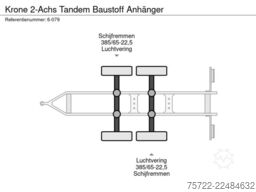 Krone 2-Achs Tandem Baustoff Anhänger