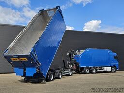 DAF XF 440 6x2 / PENZ CRANE - KRAN + TIPPER TRAILER