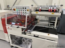 E Shrink Packaging LB-728 + LB-201 Angle Sealer with Shrink Tunnel