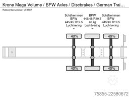 Krone Mega Volume / BPW Axles / Discbrakes / German T...