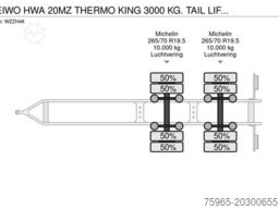  Heiwo H.T.F. HWA 20MZ THERMO KING 3000 KG. TAIL