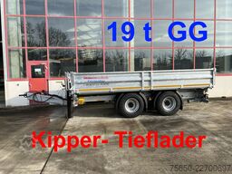 Möslein TTD 19 B  19 t Tandemkipper- Tieflader, Breitbereifung