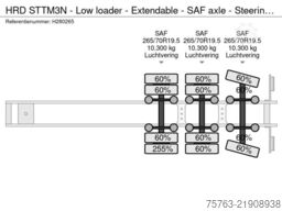 HRD STTM3N - Low loader - Extendable - SAF axle - S...