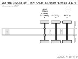 Van Hool 3B2013 20FT Tank / ADR / NL trailer / Liftaxle