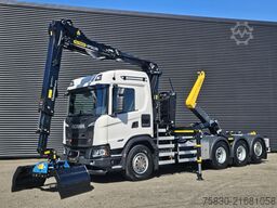 Scania G460 XT 8x4/4 / PALFINGER EPSILON + CONTAINER S...