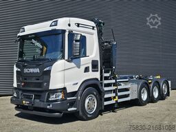 Scania G460 XT 8x4/4 / PALFINGER EPSILON + CONTAINER S...