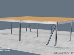 10x10m Lagerbühne , Belastung : 500kg/qm Unterkante: 2,5m , ca. 100qm Systembühne