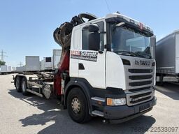 SCANIA G480 6X2 ABROLLER MIT KRAN  ,RETARDER, EURO 5, SCHROTTGREIFER
