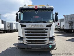 SCANIA G480 6X2 ABROLLER MIT KRAN  ,RETARDER, EURO 5, SCHROTTGREIFER