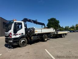 IVECO 140E250 Kipper mit HIAB Kran inklusive Anhänger