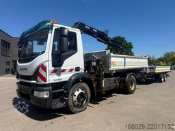 IVECO 140E250 Kipper mit HIAB Kran inklusive Anhänger