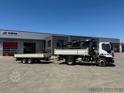 IVECO 140E250 Kipper mit HIAB Kran inklusive Anhänger