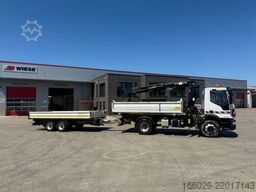IVECO 140E250 Kipper mit HIAB Kran inklusive Anhänger