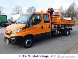 IVECO 70 C 18 DoKa/Kipper/Palfinger Kran/Greifer/2xAHK