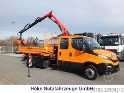 IVECO 70 C 18 DoKa/Kipper/Palfinger Kran/Greifer/2xAHK