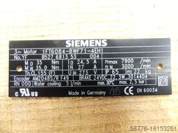 Siemens 1FT6084-8WF71-4EH1 Synchronservomot. SN YFB527681353004 -  -