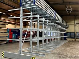 ca. 18,45 lfm Kragarmregal Doppelseitig H:400 cm 500 Kg/Arm