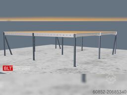 10x10m Lagerbühne , Belastung : 500kg/qm Unterkante: 2,5m , ca. 100qm Systembühne