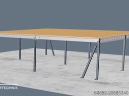 10x10m Lagerbühne , Belastung : 500kg/qm Unterkante: 2,5m , ca. 100qm Systembühne