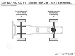 DAF NXF 480 4X2 FT - Sleeper High Cab + MX + Sonnenb
