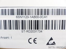 Siemens 6SN1123-1AB00-0CA1 SN: ST-RD2031734 generalüberholt mit 24 Monaten Gewährleistung! -