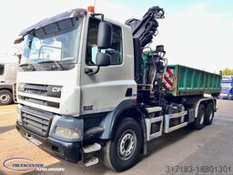 DAF CF 85.410 ATE, Hiab 166, 6x4 Steel spring