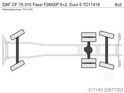 DAF CF 75.310 Fassi F260XP 5+2, Euro 5