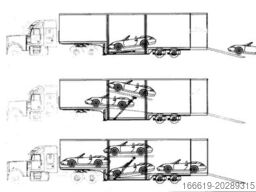  Geschlossener Autotransporter/Maschinentransport
