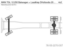 MAN TGL 12.250 Bakwagen + Laadklep DHollandia 2000 kg