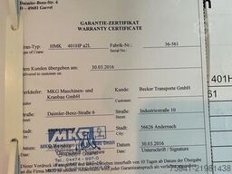 DAF CF 460 CF 460 Met MGK HMK 401HPa2L kraan