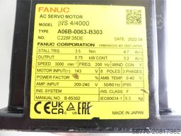Fanuc A06B-0063-B303 AC Servomotor SN: C228F35DE mit Pulsecoder 860-2020-T301