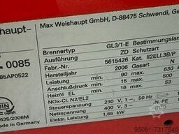 Weishaupt GL7 - 1750kw, Weishaupt GL3- 630 kw,(Öl/Gas)