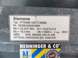 Siemens 1FT6086-1AF71-4EB0 Servomotor SN: EK984350401001