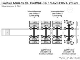 Broshuis 4AOU-16-40 / RADMULDEN / AUSZIEHBAR / 274 cm