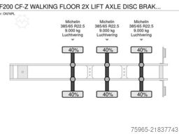 KRAKER CF200 CF-Z WALKING FLOOR 2X LIFT AXLE DISC BRAKE